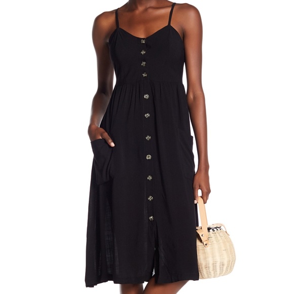 Good Luck Gem Dresses & Skirts - NWT - Good Luck Gem Black Midi Dress SZ S